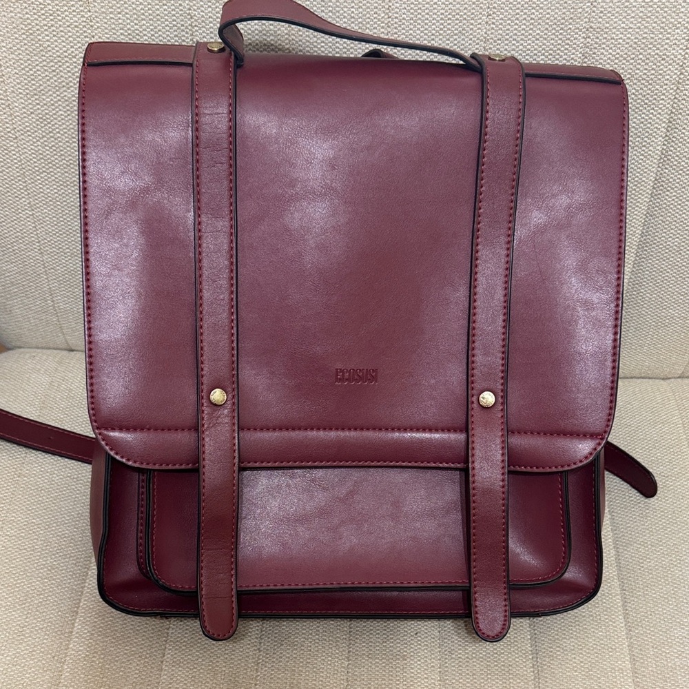 Ecosusi Elegant Burgundy Backpack